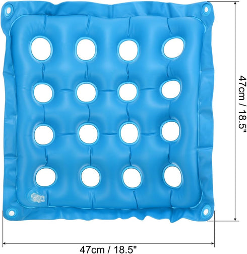 PATIKIL Inflatable Seat Cushion, 2 Pack Portable Air Seat Chair Cushions Breathable PVC Square Seat Pad for Home Wheelchairs Office Chairs, Blue by PATIKIL