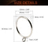 MroMax 24 Pcs Curtain Rings with Eyelets, 1-3/4 Inch Metal Silver, 45mm Inner Diameter, Fits 1-1/2 Inch Curtain Rod