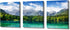 National Park Pictures for Living Room - Alps Sunset Lake Tree Landscape Canvas Artwork, 36" Wx16 H