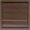 Plastic 6" Brown Dryer Vent Cover with Flange, Exhaust Ventilation Grille with Shutters, Louvered Air Vent for Various