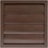 Plastic 6" Brown Dryer Vent Cover with Flange, Exhaust Ventilation Grille with Shutters, Louvered Air Vent for Various