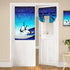 Door Curtains for Windows - Japanese Crane Printed Curtains for French Glass Door, 26 x 40 inch Tie Up Curtains