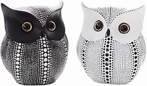 Owl Decor Sculpture for Home, Office, Bookshelf, TV Stand, Minimalist Resin Animal Crafts Gift for Friends, Family