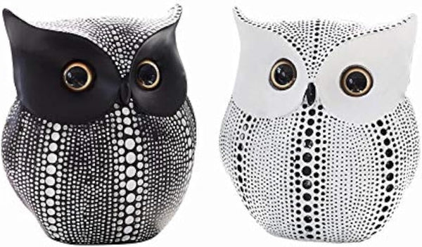 Owl Decor Sculpture for Home, Office, Bookshelf, TV Stand, Minimalist Resin Animal Crafts Gift for Friends, Family