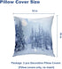 Batmerry Set of 2 Winter Pillow Covers 18x18 Inch, Majestic Mountains in Magical Snow, Double Sided