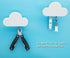 Meyerascal White Cloud Magnetic Key Holder for Wall, Strong Magnetic Keychain Organizer, Easy to Install