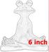 Bellaa 23101 Frog Statue - Meditation Lotus Pose Yoga Zen Buddha Outdoor Garden Decor, 6 Inch