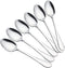 VANRA 6-Piece Dinner Spoons Set, Heavy Duty Stainless Steel Silver Cutlery Set 8 inches (6 spoons)