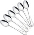 VANRA 6-Piece Dinner Spoons Set, Heavy Duty Stainless Steel Silver Cutlery Set 8 inches (6 spoons)