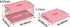 Apsan Stackable Clear Latch Storage Bins with Lids, Organizing Container for Home, Office, School Supplies, Pink