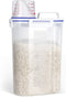 TBMax Rice Storage Container - 5 Lbs Flour Container with Measuring Cup, Airtight Dry Food Bin for Kitchen Pantry