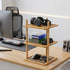 3-Tier Counter, Countertop(1, 3Tier-Large-6.7"H) Cabinet Organizer Shelf - Bamboo Corner Rack for Kitchen Cabinet Space