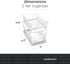 madesmart 2-Tier Multi-Purpose Slide-Out Storage Organizer with Handles and Dividers, BPA Free, Clear, Pack of 1