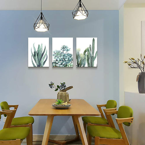 Canvas Wall Art for Living Room, Bathroom, Bedroom, Kitchen, 12" X 16" 3 Pieces Modern Framed Decorations