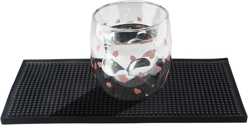 Set 2, 6" 12" Countertop Bonsicoky Silicone Bar Mat of x Bar Service Spill Mat, Non-Slip Waterproof Cocktail Bartender
