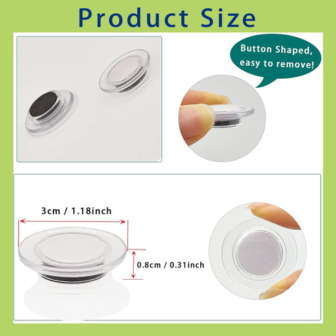 Fridge Magnets, 14 Pack Strong Small Magnets, Heavy Duty Round Cute Mini Magnets for Whiteboard, Crafts, Office,