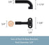 TYRON 2 Pack Screwed Sash Curtain Rod Adjustable 18-30 Inch, 3/8 In. Diameter for French Doors
