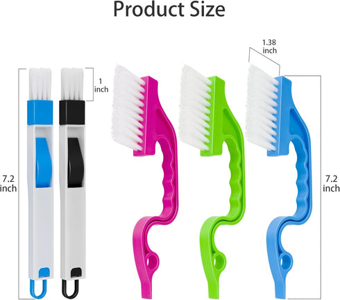 Hand-held Groove Gap Cleaning Tools, Window Track Cleaning Brush, Crevice Cleaning Brushes for Deep Cleaning Door Window Track, Seams, Etc. by Aivwis