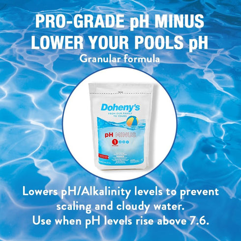 |5 lb Doheny's pH Minus | pH Down for Pools | Sodium Bisulfate Dry Acid | Pool pH Reducer | Water Balancer | Fast