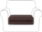 Faux Leather Waterproof Couch Cushion Covers, Elastic Sofa Slipcovers for Living Room, Chocolate (Chair Cushion)