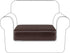 Faux Leather Waterproof Couch Cushion Covers, Elastic Sofa Slipcovers for Living Room, Chocolate (Chair Cushion)