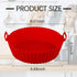 Air Fryer Silicone Pot, Air Fryer Silicone Basket Bowl, Silicone Baking Tray Pots for 3 to 5 Qt for Air fryer Oven Reusable Baking Tray Oven Accessories (Red+Black) by BOMSI