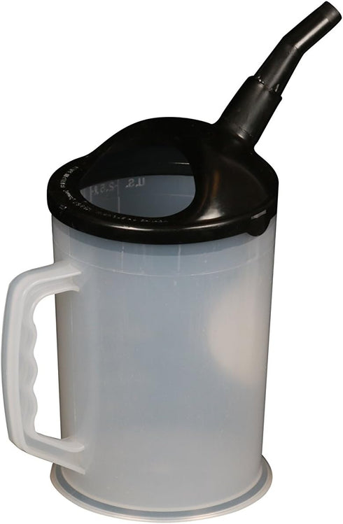WirthCo 94026 Funnel King Heavy Duty Graduated Measuring Container - 87 oz. Capacity with Black Spout