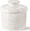 COPORISO Ceramic Butter Crock with Lid, French Butter Dish with Water Line for