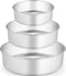 TeamFar 6/8/9 Inch Cake Pan Set - Stainless Steel Round Baking Pans for Cake, Brownie, Lasagna, Dishwasher Safe