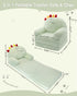 2-in-1 1-3 Toddler Chair Toddler Couch: Kids Chairs Comfy Kids Sofa Fold Out for Girls and Boys Years Old, Green