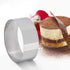 Uncle Jack 4 Pieces Round Cake Ring Molds - Stainless Steel Cake Ring Mold with Pusher for Baking Pastry, Mousse