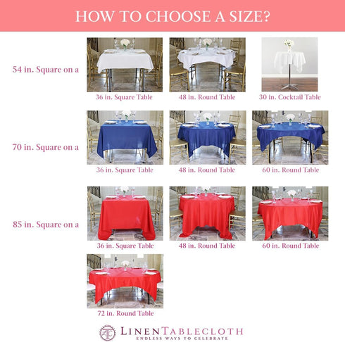 LinenTablecloth 54-Inch Polyester Tablecloth in Purple