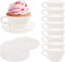 Silicone Muffin Cups for Baking, 16 Pcs Teacup Cupcake Liners, Reusable Muffin Liners, White