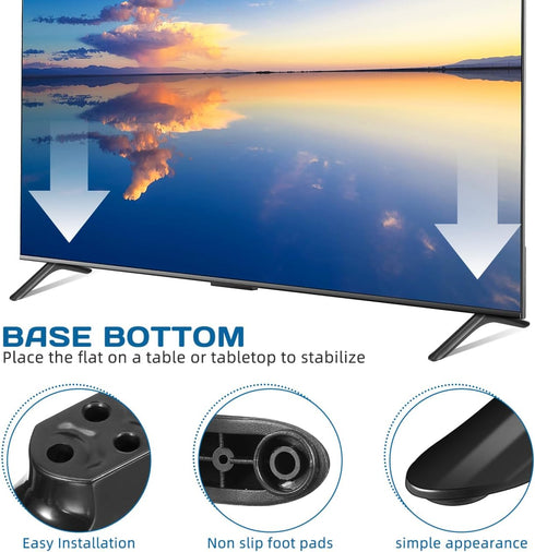 DOITOOL 40 Inch, Universal TV Legs with Screws, TV Stand Base for Smart TV TV Stand Legs Replacement, Easy Installation
