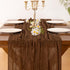 Summer 120 inch 10FT Socomi Brown Coffee Cheesecloth Table Runner Boho Rustic Gauze Cheese Cloth Sheer Runner