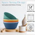 Cereal Bowls Set of 6, 36oz Wheat Straw Bowls with Unique Design, Microwave & Dishwasher Safe for Salad, Pasta, Soup