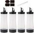 Qiuhome Condiment Squeeze Bottles Sauces Ketchup Bottles Squeeze Bottles Liquids, Oil - 12