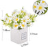 AIFUSI Artificial Flowers, Mini Silky White Daisy Decor in Vase for Home Indoor Centerpiece