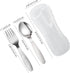VANRA 2 Pieces Children Fork and Spoon Set with Travel Case, 18/8 Stainless Steel Kids Flatware Set