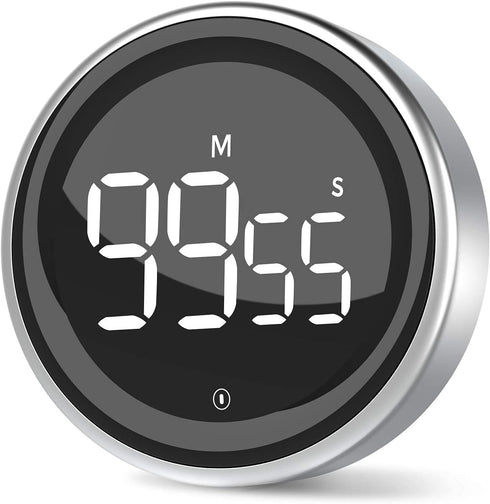 Timers: Digital Kitchen Timer with Magnetic Countdown and Large LED Display for Cooking and Fitness