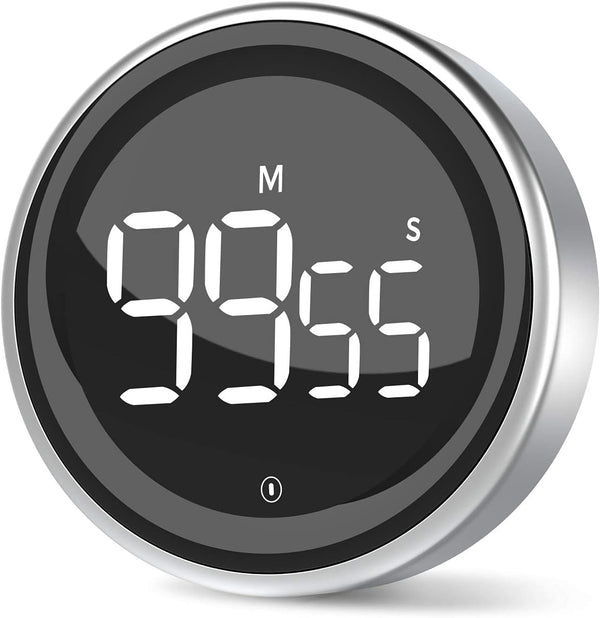 Timers: Digital Kitchen Timer with Magnetic Countdown and Large LED Display for Cooking and Fitness