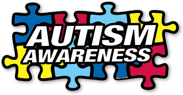Autism Awareness Puzzle Piece Magnet by Magnet America Is 4" x 8"