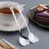 10-Piece Heart-Shaped Stainless Steel Dessert Spoon Set - Elegant Design for Home, Restaurant, Cafe