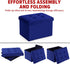 16X12X12IN LINMAGCO Small Velvet Ottoman with Storage Rectangle Foot Rest Under Desk Stool for Room Folding Ottoman