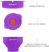 Collapsible Silicone Popcorn Popper Bowl with Lid and Handles, Microwave Safe (Purple)