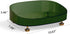 Clear Acrylic Perfume Tray, Round Makeup Bathroom Trays for Counter, Decorative Vanity Trays for Bathroom Countertop for Dresser Tops - Green by RAMFIYN