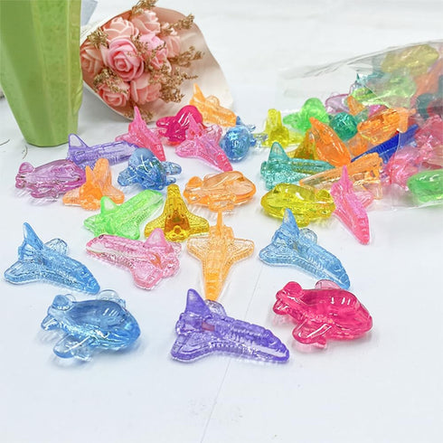 75 9 HappyFiller Pcs Acrylic Mini Planes Small Plastic Airplane Bulk Colors Perfect for Crafting, Party Favors,Home