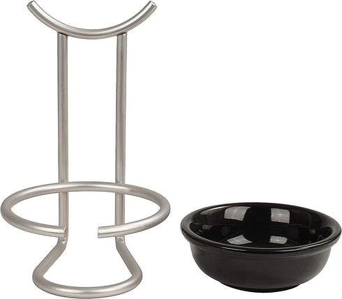 Spectrum Diversified Euro Spoon Rest with Ceramic Dish, Satin Nickel