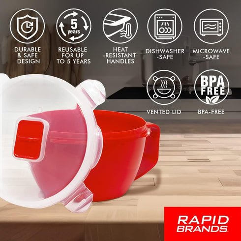 Rapid Soup Mug | Microwaveable Soup & Noodle Cooker | Enjoy Hot Soups Anytime | Dishwasher-Safe & BPA-Free