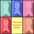 Mermaid and Shark Ice Pop Sleeves Popsicle Holder Bags Freezer Reusable Covers 10 Pc.